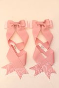LOTUS ribbon / ツインテールリボンバレッタ  ピンク×グログラン O-25-12-26-061-EL-ZA-IG-OS