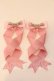 画像2: LOTUS ribbon / ツインテールリボンバレッタ  ピンク×グログラン O-25-12-26-061-EL-ZA-IG-OS (2)