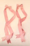 LOTUS ribbon / ツインテールリボンバレッタ  ピンク O-25-12-26-064-EL-ZA-IG-OS