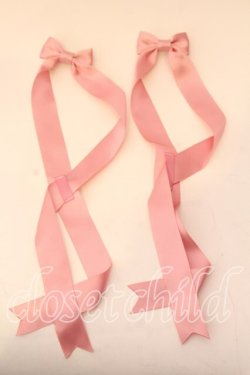 画像1: LOTUS ribbon / ツインテールリボンバレッタ  ピンク O-25-12-26-064-EL-ZA-IG-OS