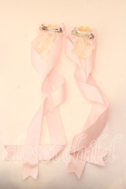 画像2: LOTUS ribbon / ツインテールリボンバレッタ  ピンク ウサギクッキー ジャボ O-25-12-26-065-EL-ZA-IG-OS