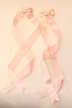 画像1: LOTUS ribbon / ツインテールリボンバレッタ  ピンク O-25-12-26-066-EL-ZA-IG-OS