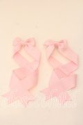 LOTUS ribbon / ツインテールリボンバレッタ  ピンクグログラン O-25-12-26-068-EL-ZA-IG-OS
