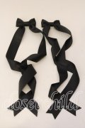 LOTUS ribbon / ツインテールリボンバレッタ  クロ O-25-12-26-069-EL-ZA-IG-OS