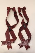 LOTUS ribbon / ツインテールリボンバレッタ  ワイン O-25-12-26-070-EL-ZA-IG-OS