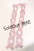 LOTUS ribbon / ツインテールリボンバレッタ  濃ピンク×ハートチャーム O-25-12-26-072-EL-ZA-IG-OS