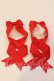 画像1: LOTUS ribbon / ツインテールリボンバレッタ  アカ×ジャボ風 O-25-12-26-073-EL-ZA-IG-OS (1)
