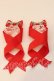 画像2: LOTUS ribbon / ツインテールリボンバレッタ  アカ×ジャボ風 O-25-12-26-073-EL-ZA-IG-OS (2)