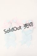 LOTUS ribbon / ツインテールリボンバレッタ  ピンク×サックス O-25-12-26-074-EL-ZA-IG-OS