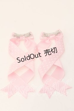 画像2: LOTUS ribbon / ツインテールリボンバレッタ  ピンク水玉 O-25-12-26-081-EL-ZA-IG-OS