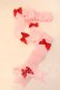 画像1: LOTUS ribbon / リボン ガーターリング  ピンク×アカ O-25-12-26-086-EL-AC-IG-OS (1)
