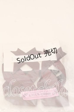 画像2: LOTUS ribbon / ツインテールリボンバレッタ  ワイン×ハートチャーム O-25-12-26-089-EL-ZA-IG-ZT432-F004