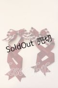 LOTUS ribbon / ツインテールリボンバレッタ  ワイングログラン×ギンガム O-25-12-26-091-EL-ZA-IG-OS