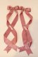 画像1: LOTUS ribbon / ツインテールリボンバレッタ  濃ピンク ハートチャーム O-25-12-26-094-EL-ZA-IG-OS (1)
