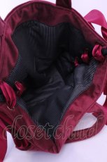 画像3: Maison de FLEUR / ベロアサイドリボントートバッグ  ワイン O-25-12-26-1041-LO-BG-OW-ZT170 (3)