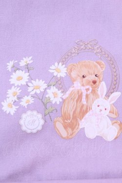 画像2: m petit by misako / ラビットベアプリントトートバッグ  ラベンダー O-25-12-26-1046-LO-BG-OW-OS
