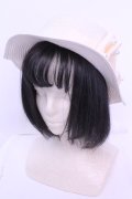 m petit by misako / TT*AMPLリボンカンカン帽 57.5ｃｍ アイボリー O-25-12-26-1006-LO-AC-OW-OS