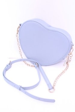 画像2: m petit by misako / ハートポシェット  サックス O-25-12-26-1050-0-BG-OW-OS