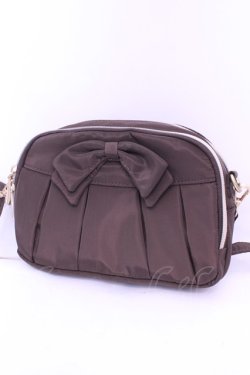 画像1: m petit by misako / AMリボンショルダーウォレットSLD  ブラウン O-25-12-26-1051-LO-BG-OW-OS