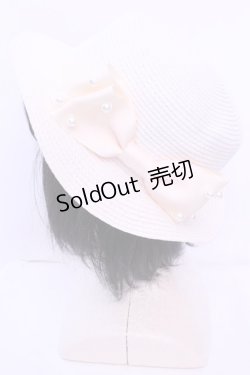 画像2: m petit by misako / TT*AMPLリボンカンカン帽 57.5ｃｍ アイボリー O-25-12-26-1006-LO-AC-OW-ZT087