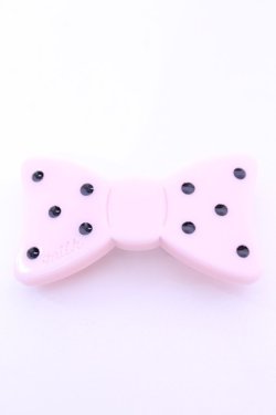 画像1: MILK / ドットリボンバレッタ  ピンク O-25-12-26-1070-ML-AC-OW-OS