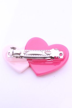 画像2: MILK / ダブルハートバレッタ  ピンク×濃ピンク O-25-12-26-1072-ML-AC-OW-OS