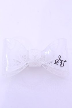 画像1: Shirley Temple / レース柄リボンバレッタ  クリア O-25-12-26-1076-ET-AC-OW-OS