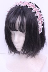 画像1: m petit by misako / TT*AMレースカチューシャ  ピンク O-25-12-26-1009-LO-AC-OW-ZT488-F006 (1)