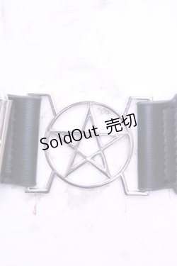 画像2: KILL STAR / ペンタグラムスタッズベルト  ブラックｘシルバー O-25-12-26-1001-SL-ZA-YM-ZT487