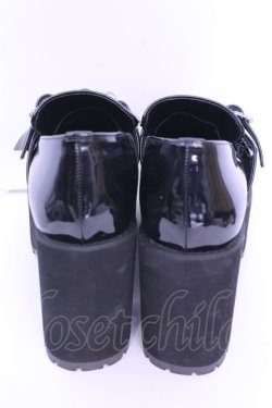 画像3: DearMyLove / キラキラストーンバックル厚底ローファー 23.5ｃｍ クロ O-25-12-26-1082-EL-SH-OW-OS