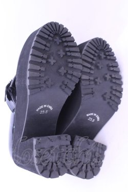 画像4: DearMyLove / キラキラストーンバックル厚底ローファー 23.5ｃｍ クロ O-25-12-26-1082-EL-SH-OW-OS