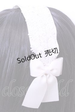 画像2: m petit by misako / レースリボンカチューシャ  アイボリー O-25-12-26-1010-LO-AC-OW-ZT0104R