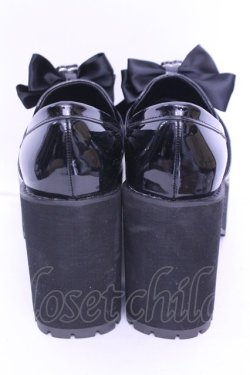 画像3: DearMyLove / ビジューリボン厚底ローファー 23.0ｃｍ クロ O-25-12-26-1083-EL-SH-OW-OS