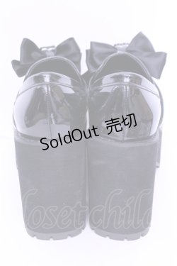 画像3: DearMyLove / ビジューリボン厚底ローファー 23.0ｃｍ クロ O-25-12-26-1083-EL-SH-OW-OS