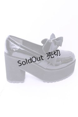 画像7: DearMyLove / ビジューリボン厚底ローファー 23.0ｃｍ クロ O-25-12-26-1083-EL-SH-OW-OS