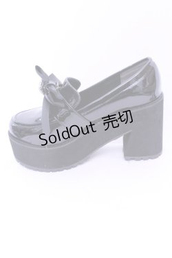 画像8: DearMyLove / ビジューリボン厚底ローファー 23.0ｃｍ クロ O-25-12-26-1083-EL-SH-OW-OS