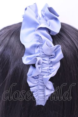 画像2: axes femme / サテンフリルカチューシャ  サックス O-25-12-26-1015-AX-AC-IG-OS