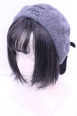 画像1: m petit by misako / サンリオキャラクターズコラボ クロミ リボンベレー  グレーｘブラック O-25-12-26-1017-LO-AC-YM-ZT424 (1)