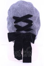 画像2: m petit by misako / サンリオキャラクターズコラボ クロミ リボンベレー  グレーｘブラック O-25-12-26-1017-LO-AC-YM-ZT424 (2)