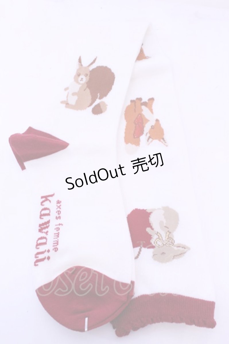 画像2: axes femme kawaii / 森のケーキ屋さんオーバーニー  オフ×アJカ O-25-12-26-1019-AX-ZA-IG-ZT422-F004 (2)