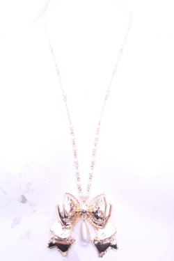 画像2: axes femme kawaii / リボンネックレス  ゴールド O-25-12-26-1003-AX-AC-IG-OS