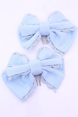 画像1: Angelic Pretty / 両山ハートレースコーム  サックス O-25-12-26-1034-AP-AC-IG-OS