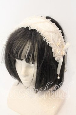 画像1: axes femme / レースアップヘッドドレス  生成り O-25-12-26-002-AX-AC-IG-OS