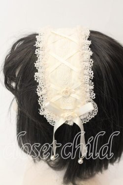 画像2: axes femme / レースアップヘッドドレス  生成り O-25-12-26-002-AX-AC-IG-OS