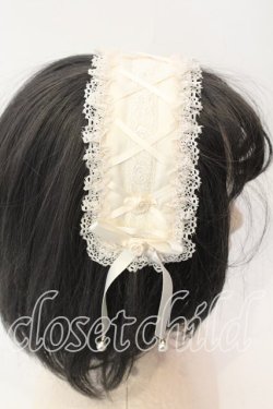 画像3: axes femme / レースアップヘッドドレス  生成り O-25-12-26-002-AX-AC-IG-OS