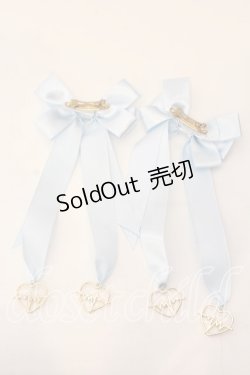 画像2: melonDOLL / ドキドキメーターりぼんバレッタ  サックス O-25-12-26-028-LO-AC-IG-OS