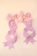 画像1: LOTUS ribbon / ツインテールリボンバレッタ  ラベンダー×ピンク チャーム O-25-12-26-048-EL-ZA-IG-OS (1)