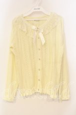画像1: axes femme / フリルレースニットカーディガン F キナリ O-25-12-29-045-AX-TO-OW-ZT399 (1)
