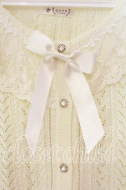 画像2: axes femme / フリルレースニットカーディガン F キナリ O-25-12-29-045-AX-TO-OW-OS