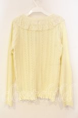画像3: axes femme / フリルレースニットカーディガン F キナリ O-25-12-29-045-AX-TO-OW-ZT399 (3)